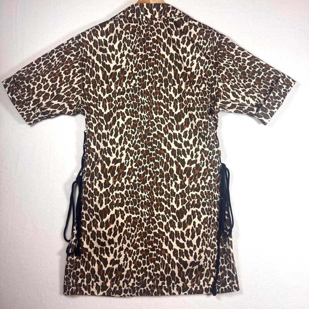 TORY BURCH Reva Womens Dress Leopard Cotton Poplin Shirtdress Tunic Vacation 2 - Picture 3 of 5